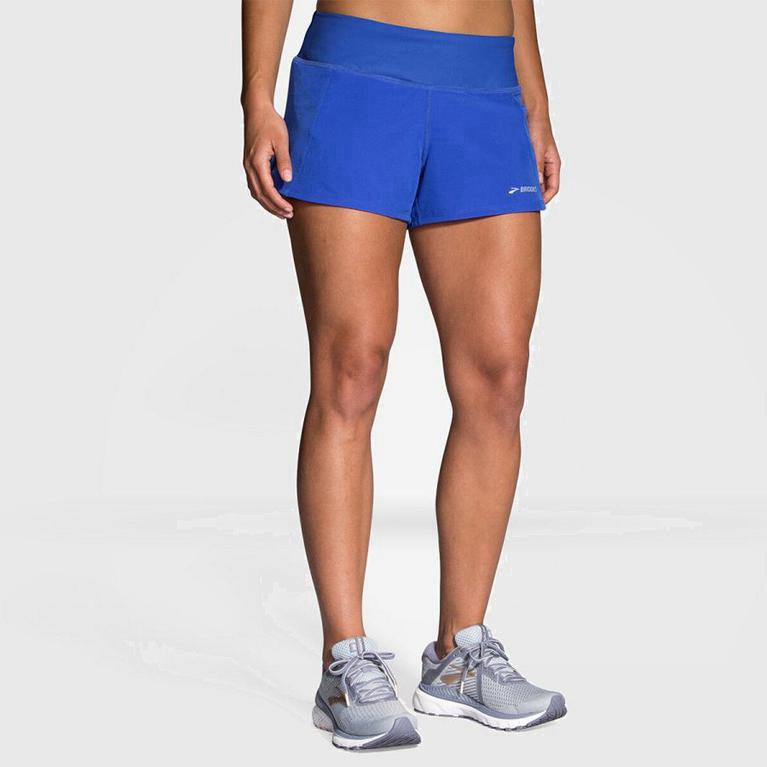 Brooks Chaser 3 Womens Running Shorts - Blue - Philippines (016742KAJ)